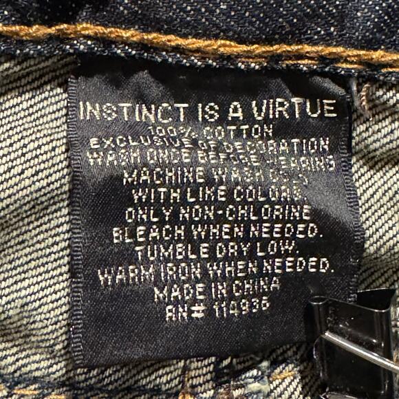 Helix Jeans Straight Y2K Distressed Streetwear Grunge Skater Retro Blue 30x32 - Picture 3 of 5